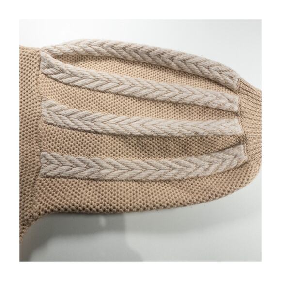 Jonathan Simkhai Wool Sweater M Beige Balloon Sleeve Knit Quiet Luxury - Picture 11 of 11